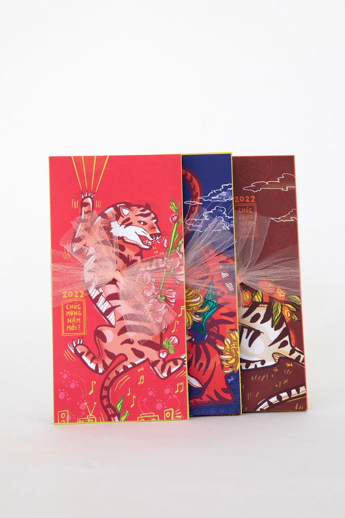 Year of the Tiger Tết Lì Xì Envelopes by Stacy Nguyen at Abacus Row