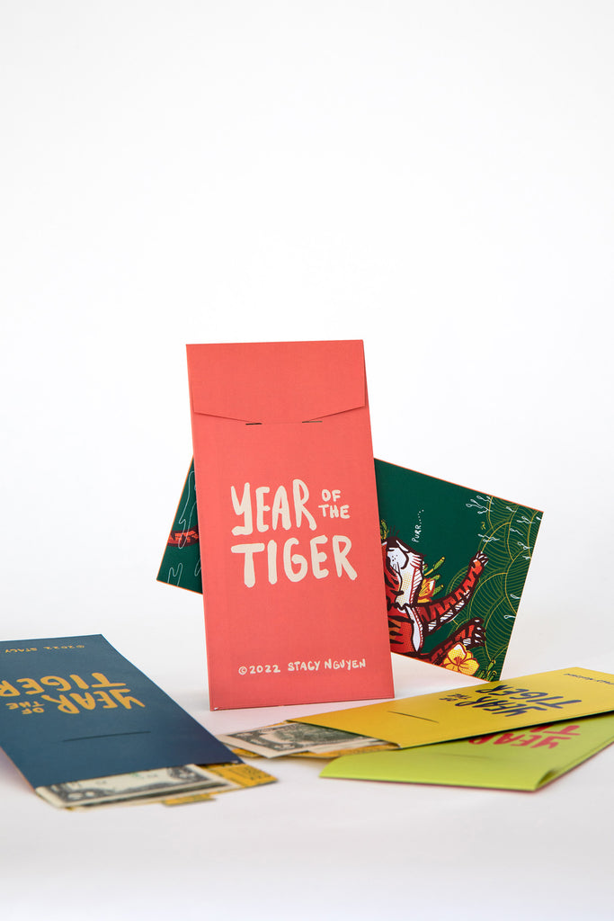 Year of the Tiger Tết Lì Xì Envelopes by Stacy Nguyen at Abacus Row