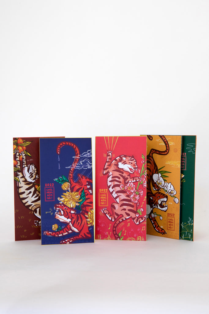 Year of the Tiger Tết Lì Xì Envelopes by Stacy Nguyen at Abacus Row