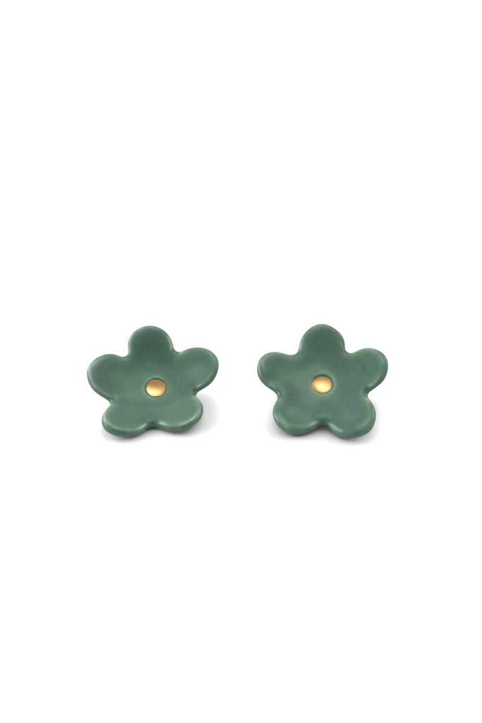 Flower Earrings in sage by TPOH The Pursuits Of Happiness