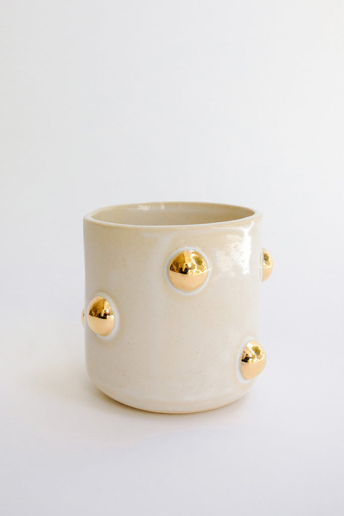 Planter with Gold Bumps by TPOH The Persuits Of Happiness
