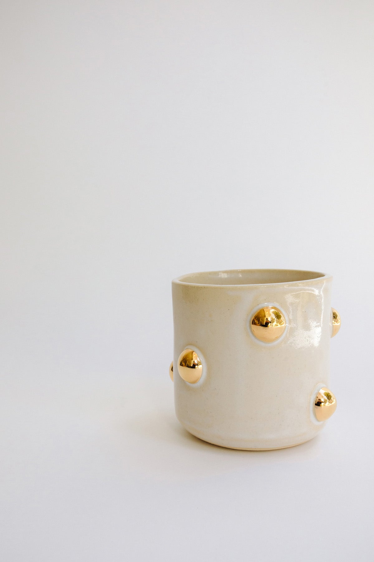 Planter with Gold Bumps by TPOH The Persuits Of Happiness
