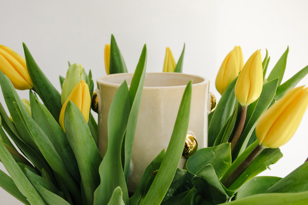 Planter with Gold Bumps by TPOH The Persuits Of Happiness