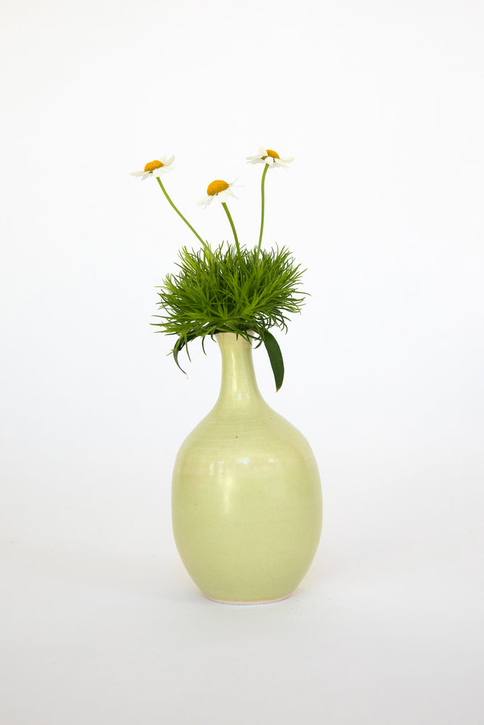 Flowers in a Avocado Bottle Bud Vase by Vy Voi at Abacus Row